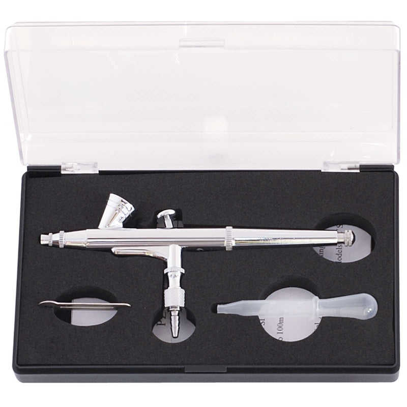 PointZero Dual-Action 2cc Gravity-Feed Airbrush Set - .2mm Nozzle - Image 4